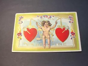 Loves Greetings to My Valentine - Postal en relieve 1910 con matasellos. - Imagen 1 de 5