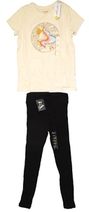Art Class Girl's Black Ribbed Leggings Size Large (10/12) & T-Shirt - Picture 1 of 7