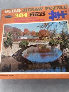 Whitman Guild Jigsaw Puzzle Bridge In Early Autumn 4425 No. 161 - Picture 1 of 4