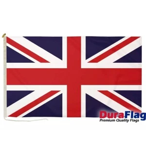Premium Qualität Union Jack Flagge Seil & Knebel groß 5 Fuß x 3 Fuß DuraFlag Boot - Bild 1 von 3