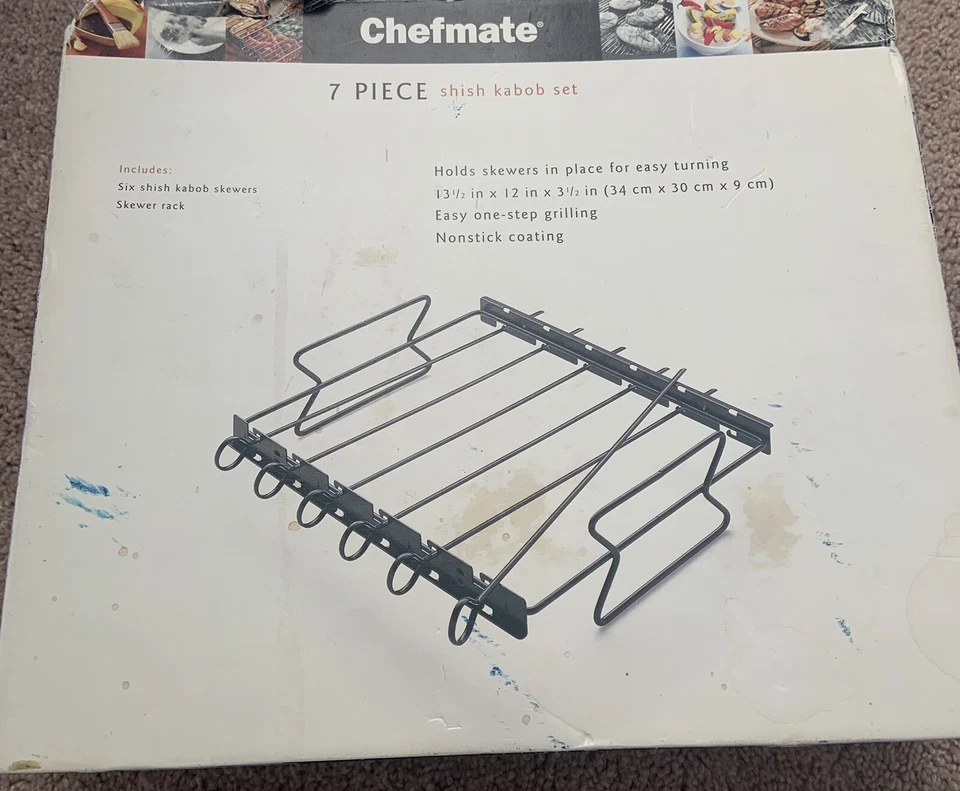 Chefmate 7 Piece Shish Kabob Set - Image 1 of 3