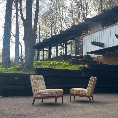 Pair Of Walnut Lounge Chairs By Florence Knoll For Knoll Associates, ca. 1954 Cover