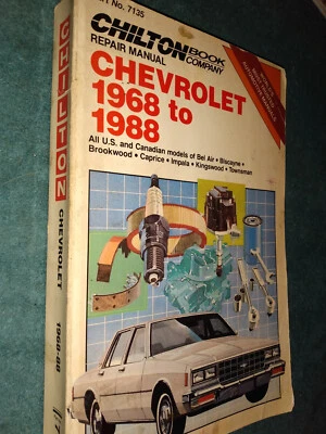 1968-1988 CHEVROLET IMPALA CAPRICE+ SHOP MANUAL / CHILTON'S SERVICE BOOK 86 87++ - Image 1 of 4