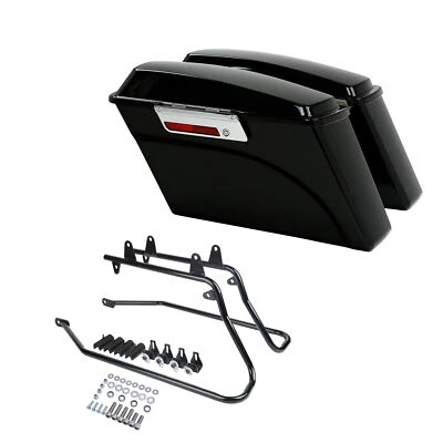 Alforjas rígidas con soportes de conversión aptas para Harley Softail 1984-2017 Foto 1 de 4