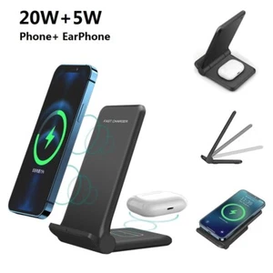 Caricabatterie wireless 20W stazione di ricarica a induzione per Apple iPhone 16 Samsung - Foto 1 di 12
