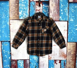 Camicia Carhartt bambino ragazzo a quadri manica lunga con bottoni GRANDE multicolore USATA - Foto 1 di 10