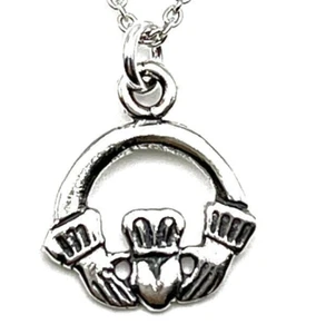 Collar Claddagh Char de plata de ley 925 - #1764 - Imagen 1 de 4
