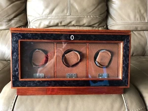 Agresti 3 Unit Watch Winder - Birds Eye Maple Wood Box - Retail $3500 - Picture 1 of 4