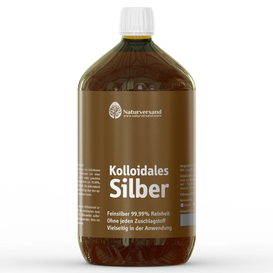 Kolloidales Silber 250ml reinstes Silberwasser 50ppm In Apotheker-glasflasche
