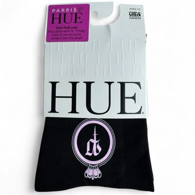 HUE Black Simply Skinny Socks Womens One Size Fits Most Parris Goebel Logo - Image 1 of 4