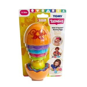 TOMY Matroschka-Ei, Orange - Versteck- und Quietsch-Nist-Eier E73080 E73195 - Bild 1 von 2