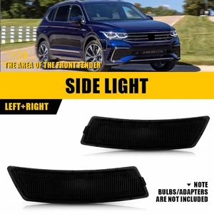 For 2012-19 Beetle Volkswagen Front Fender Side Marker Light Housings Smoke Lens - Picture 1 of 12