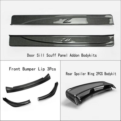 For Nissan 370Z Z34 Front Lip / Door Sill / Rear Trunk  Spoiler Carbon Fiber - Image 1 of 4