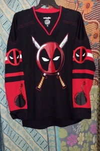 Marval Deadpool Oversized Hockey Trikot L/S XL Rot & Schwarz #91 Neu ohne Etikett - Bild 1 von 2