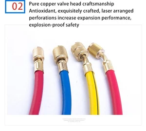 1/4" SAE AC Charging Hoses Tube R134a Air Conditioning - Picture 1 of 6