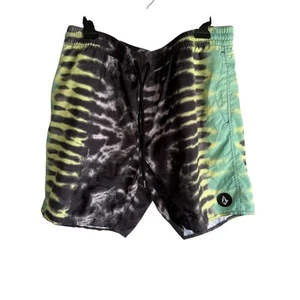 VOLCOM Tie Dye Polly Pack 17" Storm Cloud Mens Swim Trunks, XXL - Picture 1 of 7