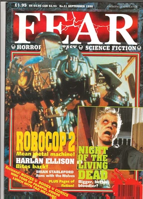 FEAR # 21 HORROR FILM MAGAZINE UK 1990 HARLAN ELLISON ROBOCOP THE GAURDIAN Foto 1 de 2