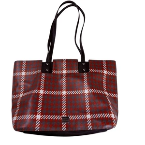 Ralph Lauren Plaid Houndstooth Tote Shoulder Bag Purse Christmas Winter Classic - Picture 1 of 7
