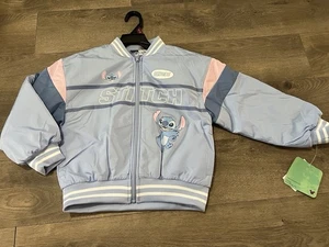 Lilo & Stitch Girls Bomber Jacket, Size 6/6X New - Foto 1 di 5
