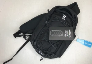 Borsa a tracolla HURLEY Terrain ~ nera ~ tracolla imbottita REGOLABILE dettagliata - Foto 1 di 6