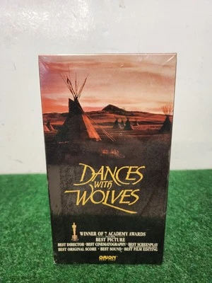 Dances With Wolves VHS RARE FACTORY SEALED STUDIO WATERMARK 1990 1st print Orion - Image 1 of 4