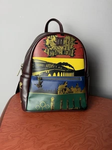 Loungefly Harry Potter Diagon Alley Express Mini Backpack Flawed - Picture 1 of 9