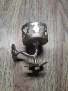 TARJETAVASOS Y JABONERA DE LATÓN CHAPADO MONTADO EN LA PARED Bueno Mfg Ny Antiguo Deslustrado  - Imagen 1 de 12
