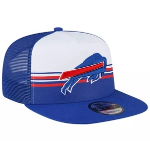 Buffalo Bills New Era Striped A-Frame 9FIFTY Trucker Snapback Hat Cap Men's NFL - Picture 1 of 6