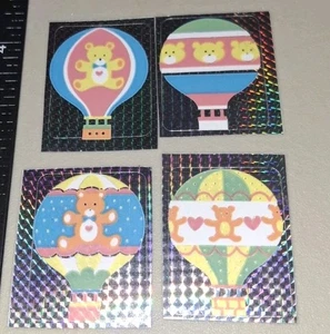 Vintage Aufkleber Prisma Heißluftballons Teddybären Regenbögen Herzen Lot 07 - Bild 1 von 7