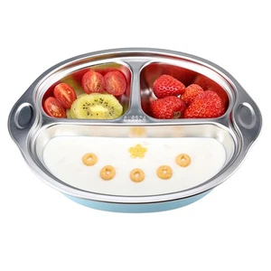 Stainless Steel Baby Suction Plates, Divided Plates for Babies & Toddlers, 10... - Picture 1 of 9