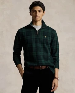 Men’s Ralph Lauren Estate Rib Pullover 1/4 Zip 2XL Tartan Sweater - Picture 1 of 6