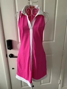 GOLFABELLA Hot Pink Weiß Ärmellos Golfkleid Größe S Damen Made in Italy - Bild 1 von 21