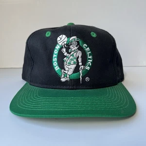 NWOT Vintage Boston Celtics NBA Grossman The G Cap Black Green Snapback Hat - Picture 1 of 9
