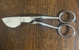 SIGNED ITALY GINGHER? 6” LONG KNIFE EDGE APPLIQUÉ SCISSORS, SHARP - Picture 1 of 12