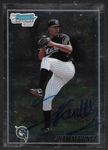 2010 BOWMAN CHROME BCP 31 Jhan Marinez FLORIDA MARLINS SIGNED AUTOGRAPH AUTO COA