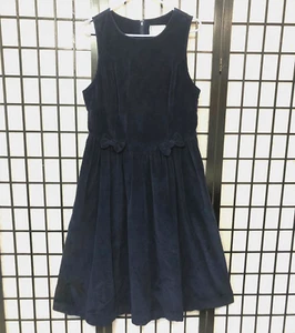 Vintage 80er dunkelblau Cord Pullover Kleid Misty Lane ILGWU Große 11/12 süß B2 - Bild 1 von 11