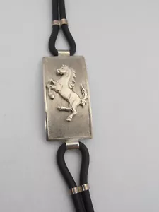 Rocking Horse Rampant: Bracelet Silver 925 And Rubber - Bracelet - Picture 1 of 4