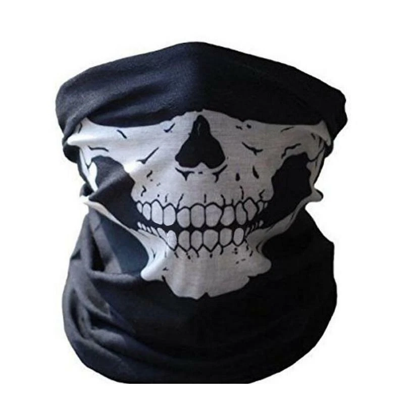2 PCS Mouth Cover Mask Motorcycle Balaclava Neck Skull - Image 1 of 1