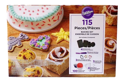Wilton 115 Piece Baking Set -4 Baking Pans, 3 Metal Cookie Cutters, Icing Kit... - Image 1 of 4