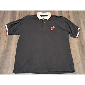 Vintage Miami Heat Polo Shirt NBA Basketball Embroidered Logo Size L (Fading) - Bild 1 von 4