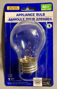 NEW! - 40-Watt A15 Appliance Light Bulb - Lava Lamp Medium Base Clear E26 - Picture 1 of 2