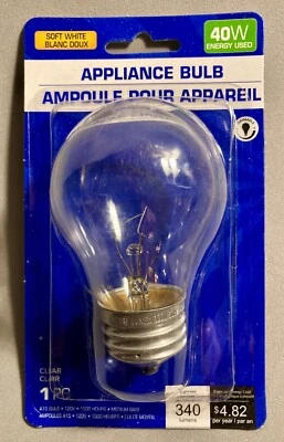 NEW! - 40-Watt A15 Appliance Light Bulb - Lava Lamp Medium Base Clear  E26  - Image 1 of 2