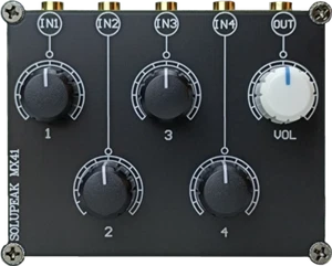 4 way channel Passive 3.5mm stereo audio mixer line For mixing Live Studio MX41 - Picture 1 of 8