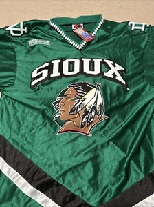 Vtg WCHA North Dakota Fighting Sioux K1 Hockey Jersey L Blank - Picture 1 of 6