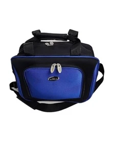 US Traveler Carry On Travel Tote 15” Overnight Bag With Shoulder Strap Blue/Blk - Picture 1 of 16