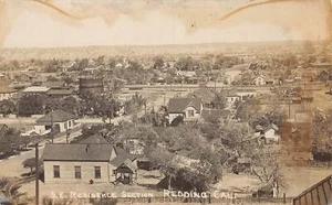 J77/ Redding California Postcard RPPC c1920 Residence Section Homes 388 - Picture 1 of 4