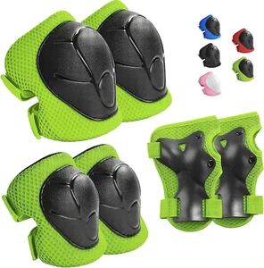 Kids Protective Gear Set, 3-14 Years, Knee & Elbow Pads, Wrist Guards, Skating - Picture 1 of 7