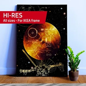 NASA Voyager 1 Golden Record — Póster espacial, impresión científica, arte espacial - Imagen 1 de 11