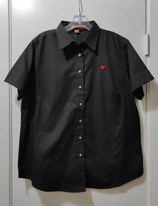 Harriton Men's Black "Weatherford" Short Sleeve Button Down Shirt Size XL - Picture 1 of 3