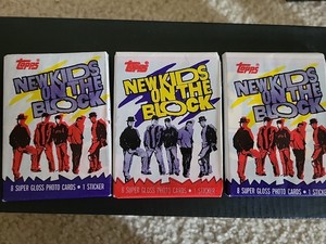 1989 Topps New Kids On The Block Cards, 3 Sealed Wax Packs, 8 Cards Each